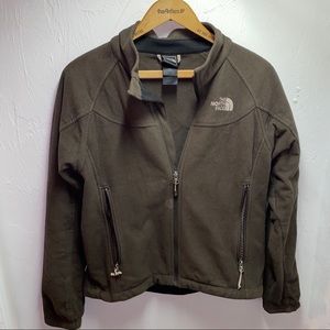 North face brown wind-wall fleece